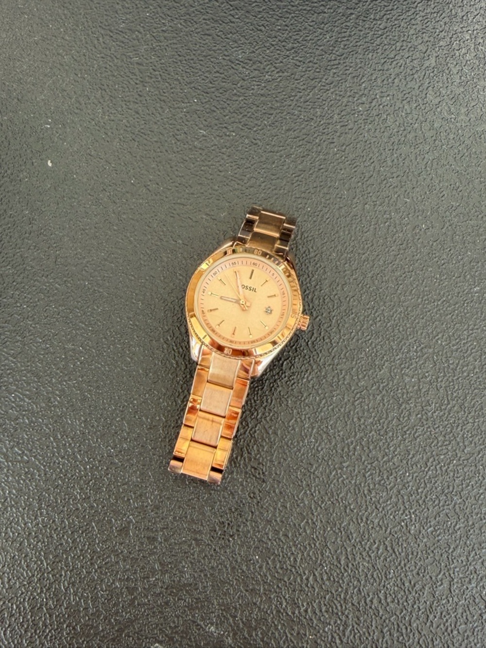 Fossil Rose Gold Tone Metal Bracelet Watch
